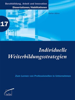 cover image of Individuelle Weiterbildungsstrategien